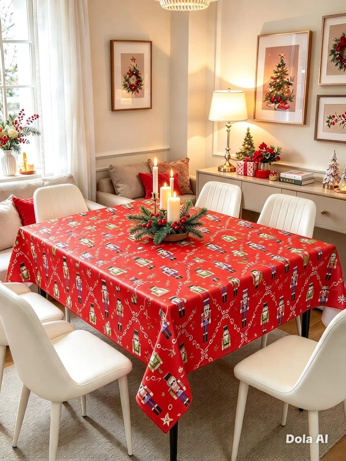MANTEL ECOCUERO NAVIDEÑO