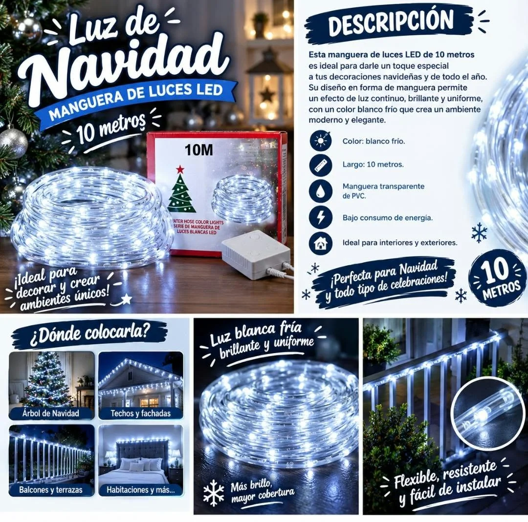 Manguera led luz fría